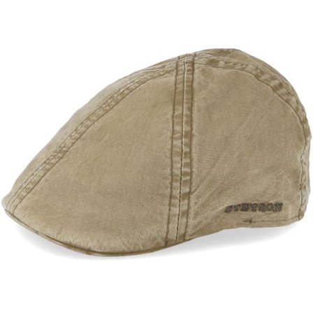 Stetson - Beige flatcap Keps - Texas Organic Cotton Khaki Flat Cap @ Hatstore