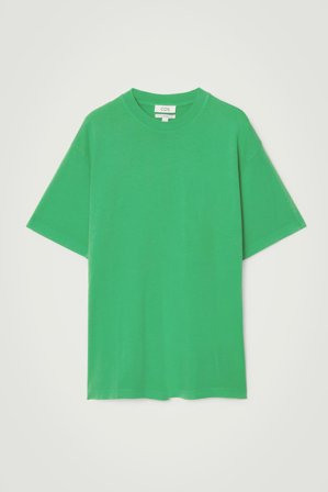 COS Herren Oversized-T-Shirt Aus Baumwolle - Grün