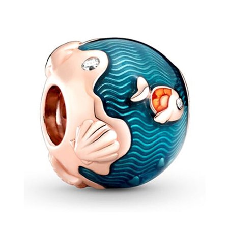 Pandora roséguld krona hänge lösa pärlor flickor pärlstav. 15