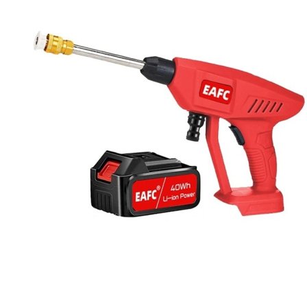 100 bar Elektrisk Trådlös Högtrycksrenare Tvättmaskin Vatten Pistool Biltvätt Bärbar Uppladdningsbar 21V Batteri Rengöring Maskin