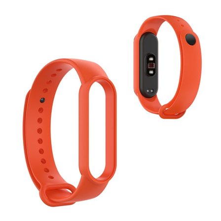 Xiaomi Mi Smart Band 6 / 5 glossy silicone watch band - Orange