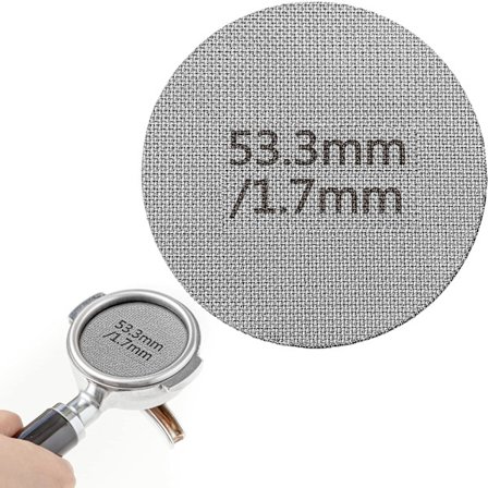 53,3 mm Espresso Puck Skärm Espresso Filter Rostfritt Stål Kaffe Puck Skärm Återanvändbar Nedre Dusch Ren Kaffe Skärm 1,7 mm Tjocklek Kaffefilter M...