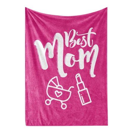 Lykkelig morsdag teppe, maskinvaskbart mykt teppe for sofa seng kontor bil alle årstider BL317 140x200cm