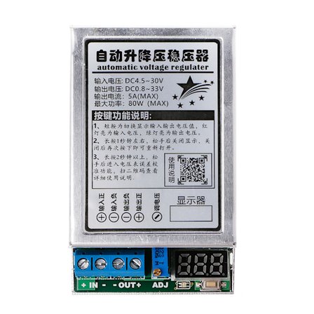 DC-DC Automatisk Steg Upp och Ner Regulator Modul Stabilisator 7A/80W Effektmodul