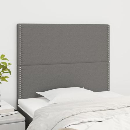 Vidaxl Huvudgavlar 2 St Mörkgrå 100x5x78/88 Cm Tyg Grå