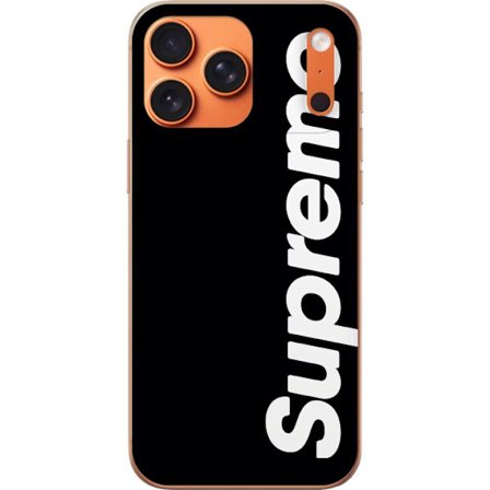 Kompatibelt Mobilskal till Apple Apple iPhone 17 Pro Max Supreme Svart Vit Streetwear Design Klassisk Modeikon Trend Urban Stil Grafiskt Motiv Populä