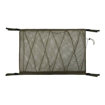 Bagagenät för tak, dubbelskiktat bilöverdrag i mesh med dragkedja Biltillbehör Två-i-ett förvaringsväska med dragsko och dragkedja (Khaki)