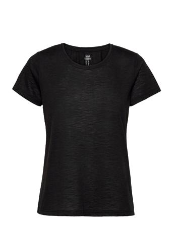 Texture Tee T-shirt Top Sort Casall