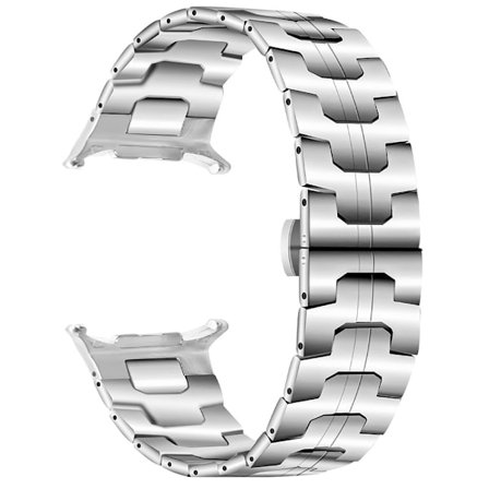 Samsung Galaxy Watch Ultra 47mm metallarmband armband i rostfritt stål ersättningsklockarmband - Silver