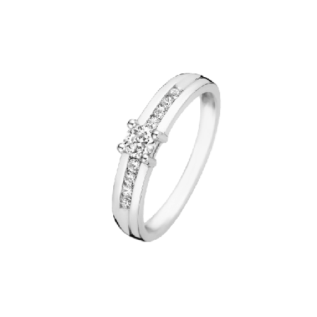 Isabel Bernard Saint Germain 14 Karat Vitguld Ring Ringar Dam Vit 48