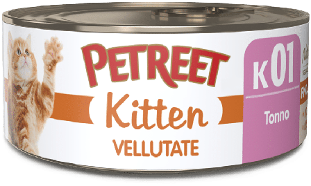 Petreet Vellutate Tonno Cibo Umido Gattino Barattolo 60g