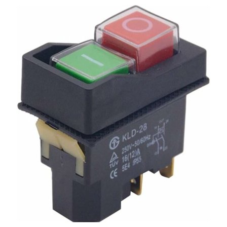 Vandtæt Magnetisk Kontakt 5 Ben Tænd/Sluk Knap Start Stop Kontakt Tilbehør til Værktøjsmaskine 250V 16A