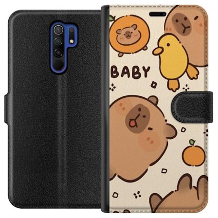 Yhteensopiva Lompakkokotelo Xiaomi Redmi 9 Kawaii Vauva Kapibaari