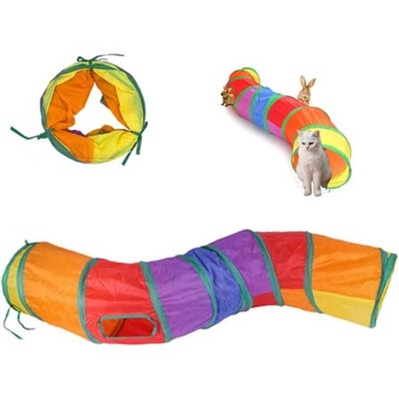Kissan tunneli, puputunneli, 2-tie kissatunneli, lemmikkieläinten lelut, kokoontaitettava lemmikkikissatunneliputki, kissatunneli sopii sisä- ja 