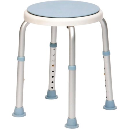 Roterande rundad bad-/duschpall med snurrsäte