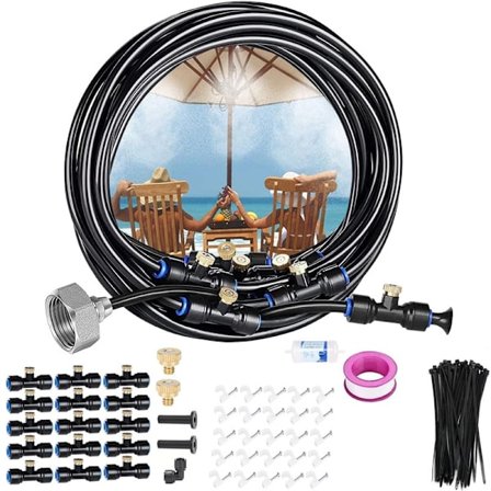 15M Sumutusjärjestelmä, ulkokäyttöön tarkoitettu sumutusjärjestelmä, terassin sumutusjäähdytysjärjestelmä, puutarhaan