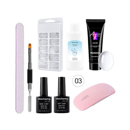 15 ml nagelförlängningslimset nagelform dubbelhårig borste nagelkristallförlängningslimset kristalllimset