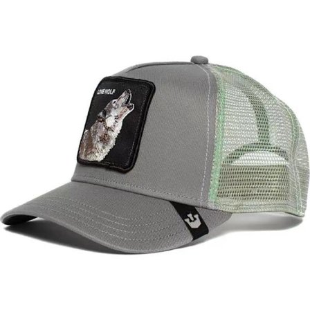 Mesh Animal Broderte Snapback Hat Grønn Ulv
