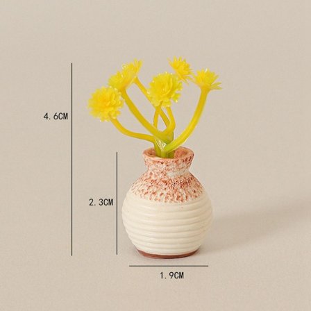 Dockhus Miniatyr plastsimuleringsvas 3 3