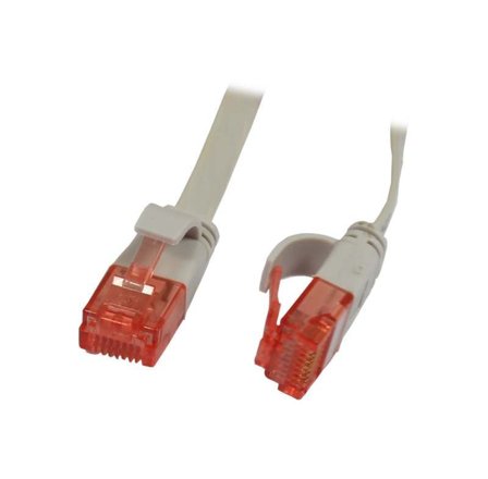 SYNERGY \Patchkabel RJ45 UTP(U/UTP). 2m grau, CAT6, PVC, Flach, Synergy 21,