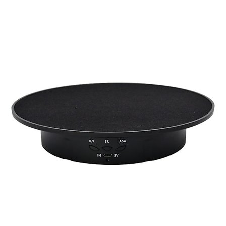 360 graders elektrisk roterande plattform, justerbar vinkel roterande fotograferingsplattform, diameter 20 cm (svart)