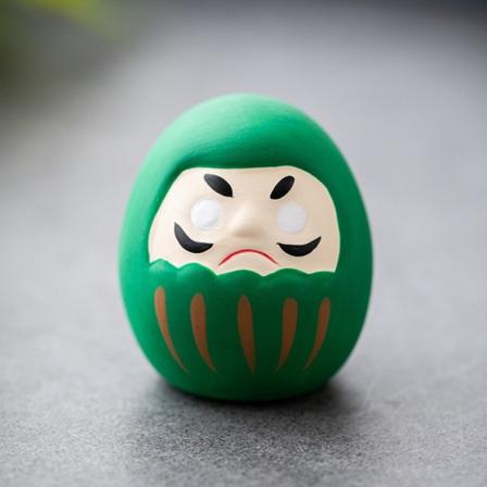 Daruma Doll Crafts Lucky Cat GRØN Green