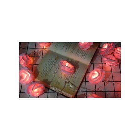 Ruusunkukan muotoiset LED-valosarjat Ruusu 2m 10 valoa 2 AA-paristoa (paristot eivät sisälly)