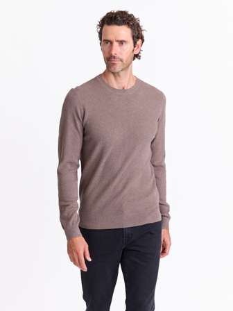 MATCH - Carlo genser - Mario Conti - Str. XXL - Herre - Gensere & Cardigans - Brun - 100% bomull