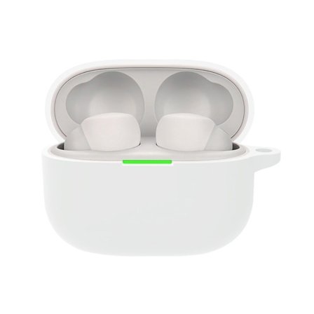 Sony LinkBuds S silikonikotelo karabiinilla - Valkoinen