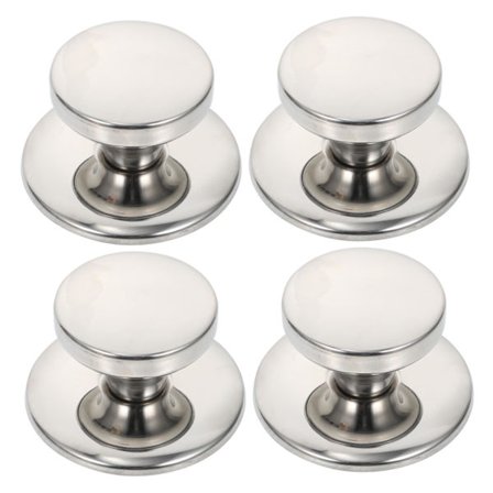4 stk. grydelågsknopper i rustfrit stål, sikre og glatte erstatningshåndtag til køkkengrej låg, køkkentilbehør