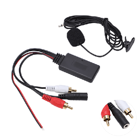 Bluetooth 5.0 AUX IN -sovitin Langaton Stereokaapeli Handsfree-mikrofon Sopii Pioneerille 2RCA- niliit nn ll