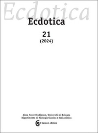 Ecdotica (2024). Vol. 21