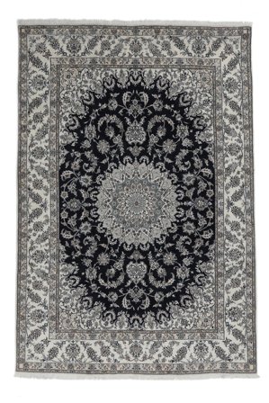 Nain Rug Hand Knotted 245X360 Dark Grey/Black Persia