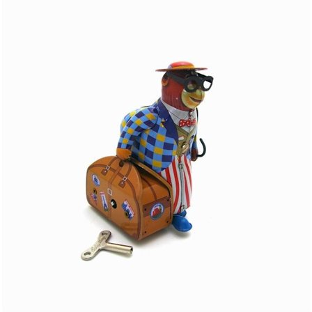 Nostalgiske retro leketøy håndverk - Gammel ape på forretningsreise