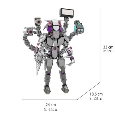 Skibidi Toalettblock Titans Cameraman Titans Speaker Man Building Blocks Figur