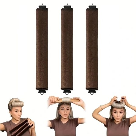 INF Värmefria Hårrullar Hårrullar för att locka håret utan värme Brun Brun