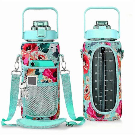 1 st Läcksäker Isolerad Vattenflaska med Sugrör & Dricklock - Hållbar...