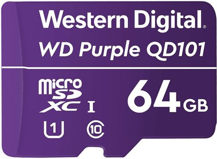 WD Purple SC QD101 WDD064G1P0C - flashminnekort - 64 GB - microSDXC UHS-I