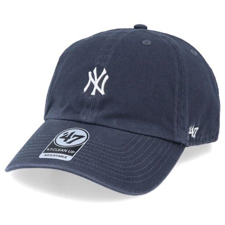 47 Brand - MLB Blå unconstructed Keps - New York Yankees Base Runner Clean Up Vintage Navy/White Adjustable @ Hatstore