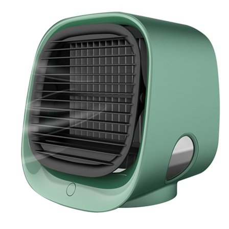 Bærbar Mini USB Genopladelig Forstøver Ventilator Skrivebord Køling Spray Vandtåge Ventilator til Hjemmekontor Grøn