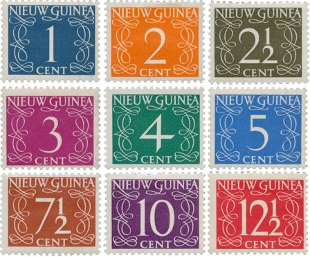 Hollandsk Ny Guinea 1950 - NVPH 1-9 - Ubrugt