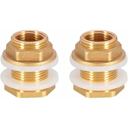 2 st Dn20 3/4 mässing vattentank vattenslang koppling adapter kran regn hink uttag mässing tank uttag för kran regn hink vattentank