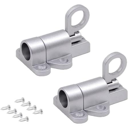 IC Automatisk Dörrspärr i Aluminium, 2-delad Fjäderlås, Studsdörrspärr, Självlåsande Dörrspärr, för Balkongdörrar