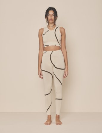 Moonchild Yoga Wear Loud Logo Legging - Cream - L