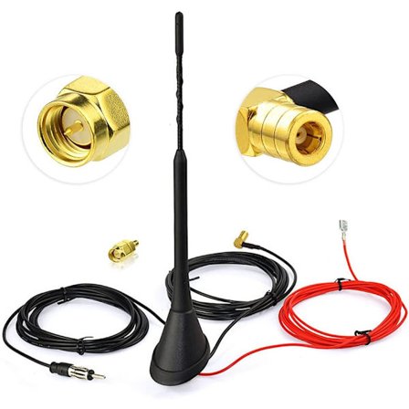 Dab FM-antenne Digital Radioantenne FM/AM Combo SMB/SMA Hann til