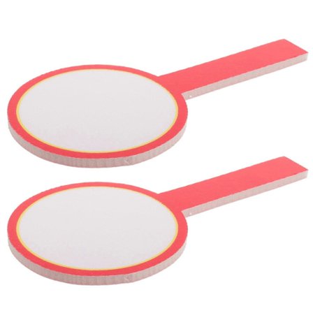 2 st. Resultattavla Rund Vit Tavla Resultattavla för Spel Handhållen Whiteboard Röd Student[D]