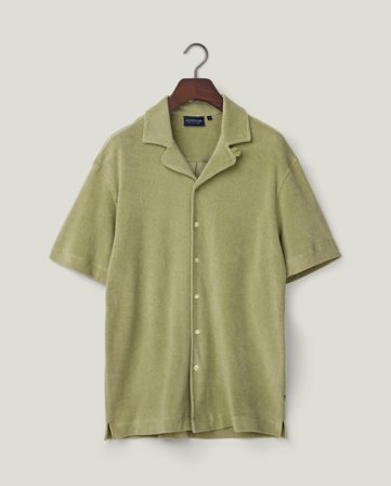 Lexington Camp frottéskjorte i økologisk bomuld, grøn