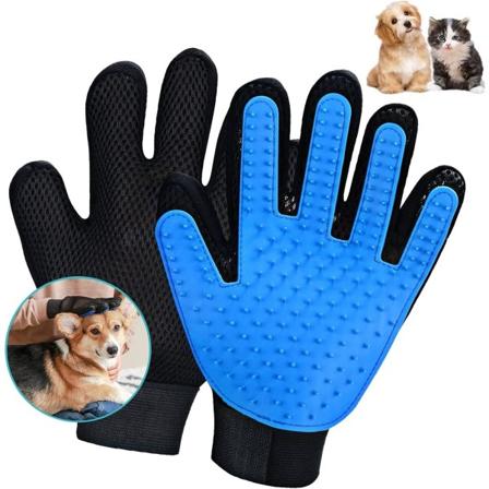 WELLXUNK Hund- och Katt-Groominghandskar, 1 Par Kattborsthandskar, Silikon G