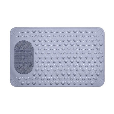 Halkfri Golvmatta Badkar Badrumsmatta Duschmatta med Runda Massagepunkter Grå