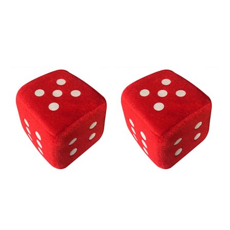 Litet nyårshängande bilhängande prydnad tärningar Plysch bildekorationer Backspeglar Bring Lucky Money Parade